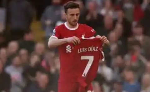 What Diogo Jota did and what Liverpool supporters sang for Luis Diaz following his goal against Nottingham Forest