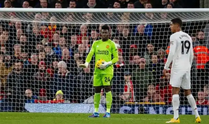 Andre Onana aims dig at Liverpool fans after Manchester United were held to a goalless draw at Anfield.
